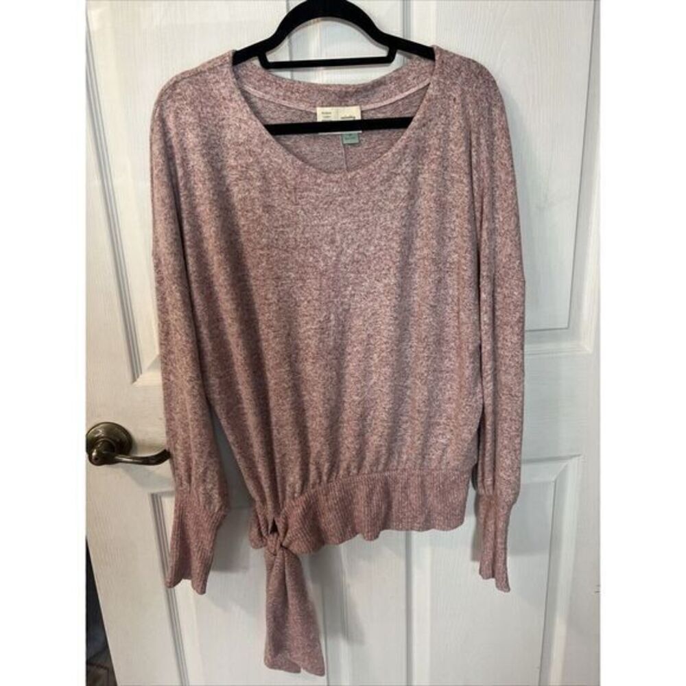 Anthropologie Saturday Sunday Payton Brushed Fleece Side Tie Sweater Size XS